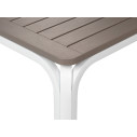 Set tavolo Alloro 140 con 4 sedie Palma Nardi Outdoor Bianco/Tortora