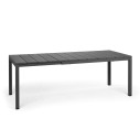 Set tavolo Rio 140 con 4 poltroncine Doga Armchair Nardi tavolo antracite
