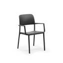 Set Tavolo Rio 140 con 6 poltrone Riva dettaglio poltrona Riva antracite