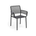 Set tavolo Rio 140 con 8 poltroncine Doga Armchair Nardi poltroncina antracite