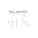 Set tavolo Rio 210 con 10 sedie Trill bistrot Dimensioni Sedia