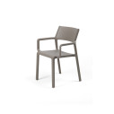 Set tavolo Rio 210 con 8 poltroncine Trill Nardi - Trill Armchair tortora