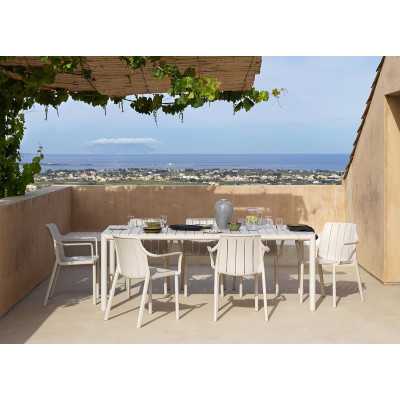 Set tavolo Tevere 210 Extensible con 8 Tiberina Armchair