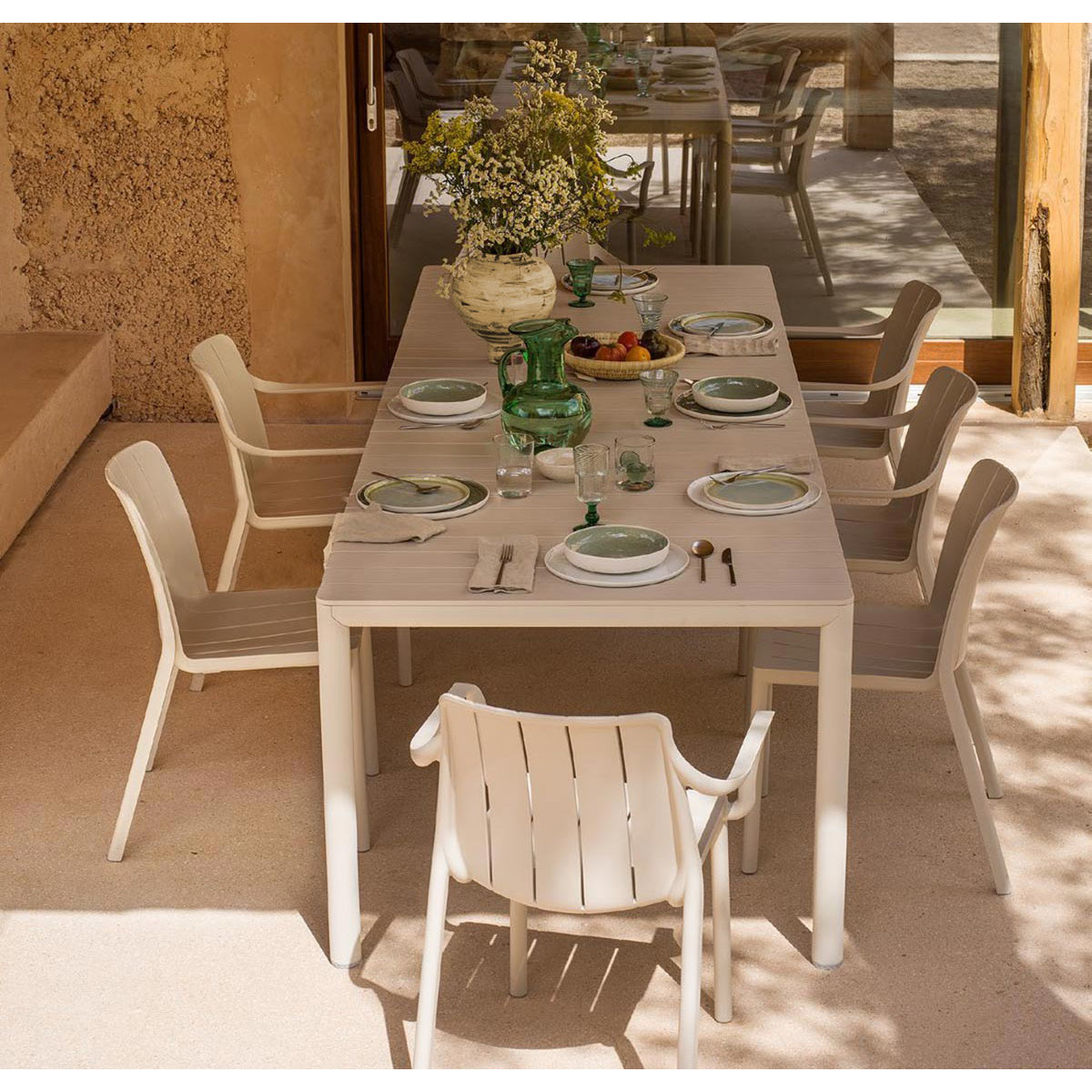 Set tavolo Tevere 210 Extensible con 8 Tiberina Bistrot