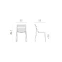 Set tavolo Tevere 210 Extensible con 8 Doga Bistrot Nardi dimensioni