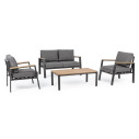 Set4 Salotto Belmar antracite Bizzotto vista