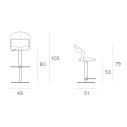 Sgabello Denver TARGET POINT dimensioni