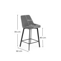 Sgabello Fox OM/449/SAM Stones dimensioni