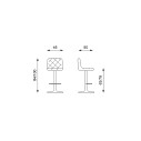 Sgabello Max OM/389/BE Stones dimensioni