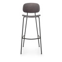 Sgabello cucina Tondina Infiniti nero rovere antracite front