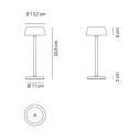 Sister Light Wi-Fi Pro lampada da tavolo Rame Zafferano dimensioni