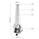 Lampada a sospensione Ceraunavolta SE1342T 00A scheda tecnica