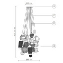 Ceraunavolta SE1341T 00D Lampada a sospensione Karman dimensioni