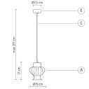 Lampada a sospensione Ceraunavolta SE1344S INT scheda tecnica