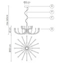 Lampada a sospensione Snoob SE609AB INT scheda tecnica