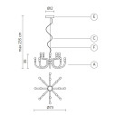 Lampada a sospensione Snoob SE610AB INT scheda tecnica