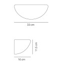 Spicchio lampada da parete E14 Zafferano dimensioni