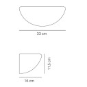 Spicchio lampada da parete LED Zafferano dimensioni