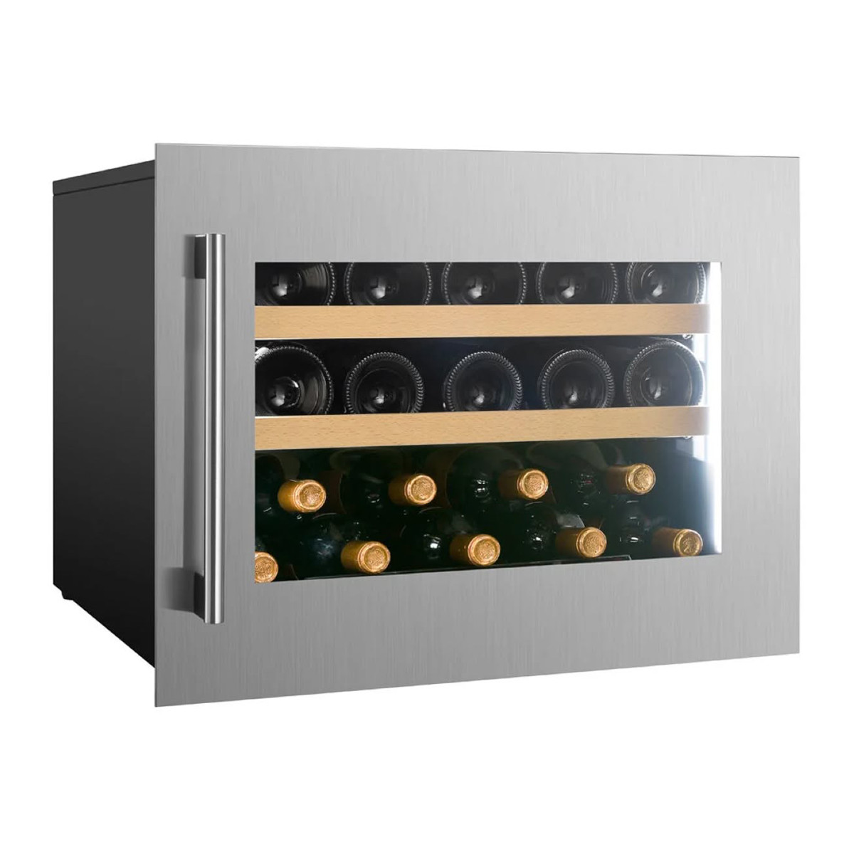 Dunavox Spirit-19 cantina vino 19 bottiglie integrata Acciaio Inox