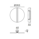 Split 335.01 lampada da parete Il Fanale dimensioni