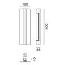 Split 335.04 lampada da parete Il Fanale dimensioni