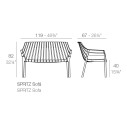 Spritz Divano Vondom dimensioni
