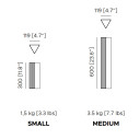 Stick Wall lampada da parete Contardi dimensioni