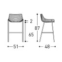 Summer Set Sgabello basso Varaschin dimensioni