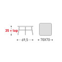 Summer Set Tavolino 70x70 Varaschin dimensioni