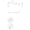 Super O Pro lampada da parete con braccio Bianco Zafferano dimensioni