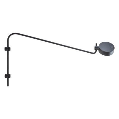 Super O Pro lampada da parete con braccio Nero
