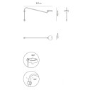 Super O Pro lampada da parete con braccio Nero Zafferano dimensioni