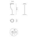 Super O Pro lampada da tavolo Bianco Zafferano dimensioni