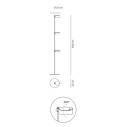 Super O Pro lampada da terra 3 luci Nero Zafferano dimensioni