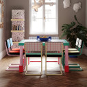 Supersquare Table Blue Stripes Seletti ambientazione