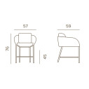 Tahiti Armchair Grattoni dimensioni