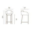 Tahiti Stool Grattoni dimensioni
