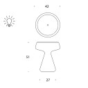 Tavolino Maki 6234LS Tonin Casa dimensioni