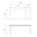 Tavolo allungabile Ceramica 2 OM/312/MN Stones dimensioni