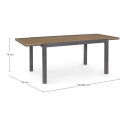 Tavolo allungabile Elias 140/200x90 antracite Bizzotto dimensioni