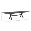 Tavolo allungabile Kenyon 200/300x110 antracite Bizzotto dimensioni