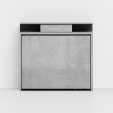 Tavolo Archimede con consolle, cassetto e 6 sedie Zeta 0/404.Comp Pezzani