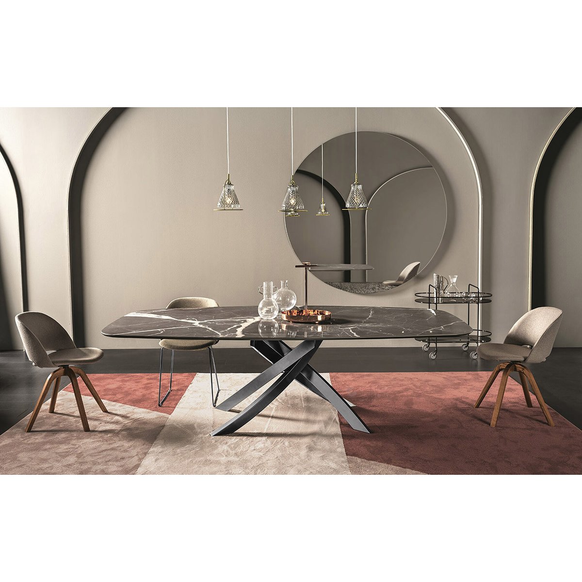 Tavolo Artistico 52.89 a botte 250x120