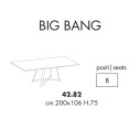 Tavolo Big Bang 42.82 200x106 Fisso Ingenia Casa Dimensioni
