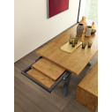 Tavolo Crossing estensibile Rovere FGF Mobili dettaglio