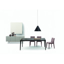 Tavolo Echo 20.78 Bontempi Casa Piano SuperMarmo Noir Desir Lucido