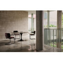 Knoll Saarinen Tavolo Tulip 198x121 Laminato Nero ambientazione