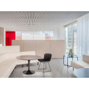 Knoll Saarinen Tavolo Tulip Lounge Ø 107 H 65 Laminato Nero ambientazione