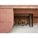 Knoll Saarinen Tavolo Tulip Ø 152 Laminato Nero ambientazione