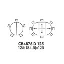 Tavolo Frac CB4875-D 125 Connubia Calligaris dimensioni